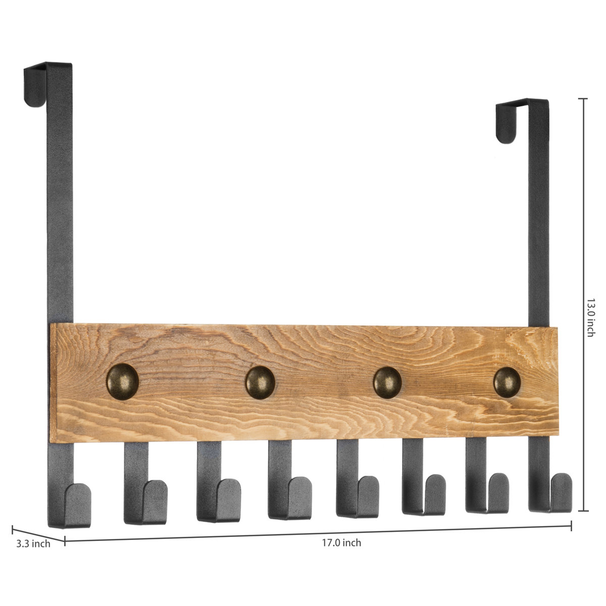 Monell Iron Over-the-Door 8 - Hook Coat Rack